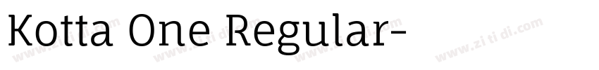 Kotta One Regular字体转换 Kotta One Regular字体转换